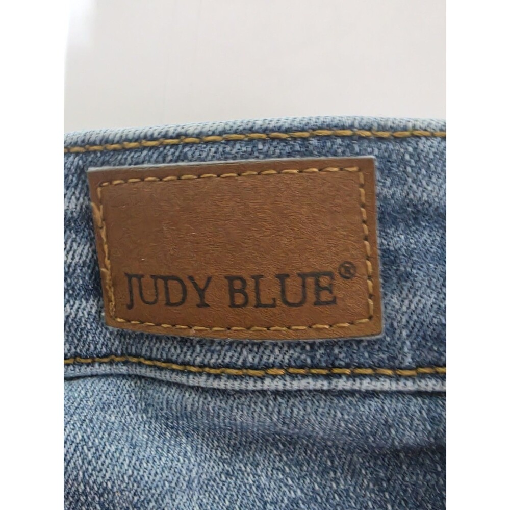 Judy Blue Angie Mid Rise Distressed Skinny Jeans Womens 9 29 Blue Denim 28x25 - Picture 11 of 11